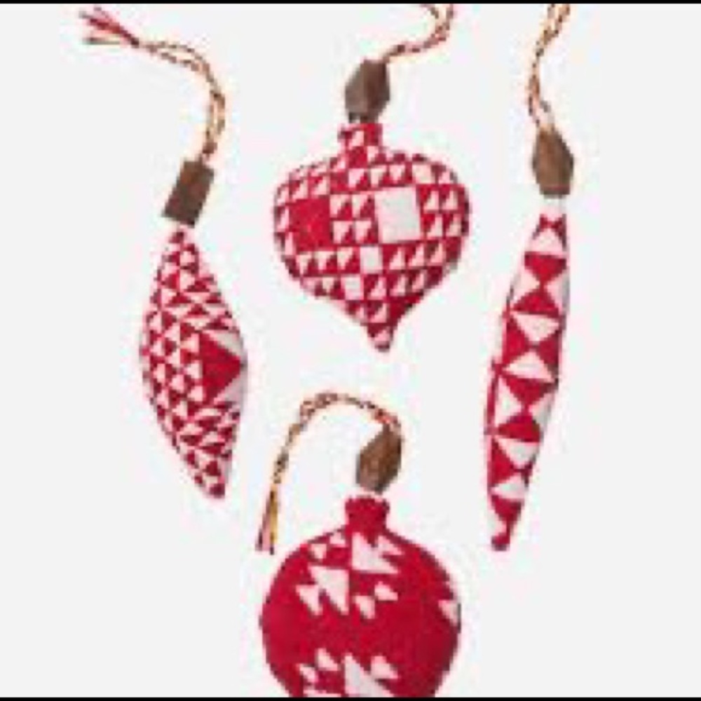 Noonday Printed Pattern Ornaments (set of 4)